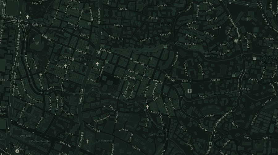 Mapa de Provenza, El Poblado, Medellín